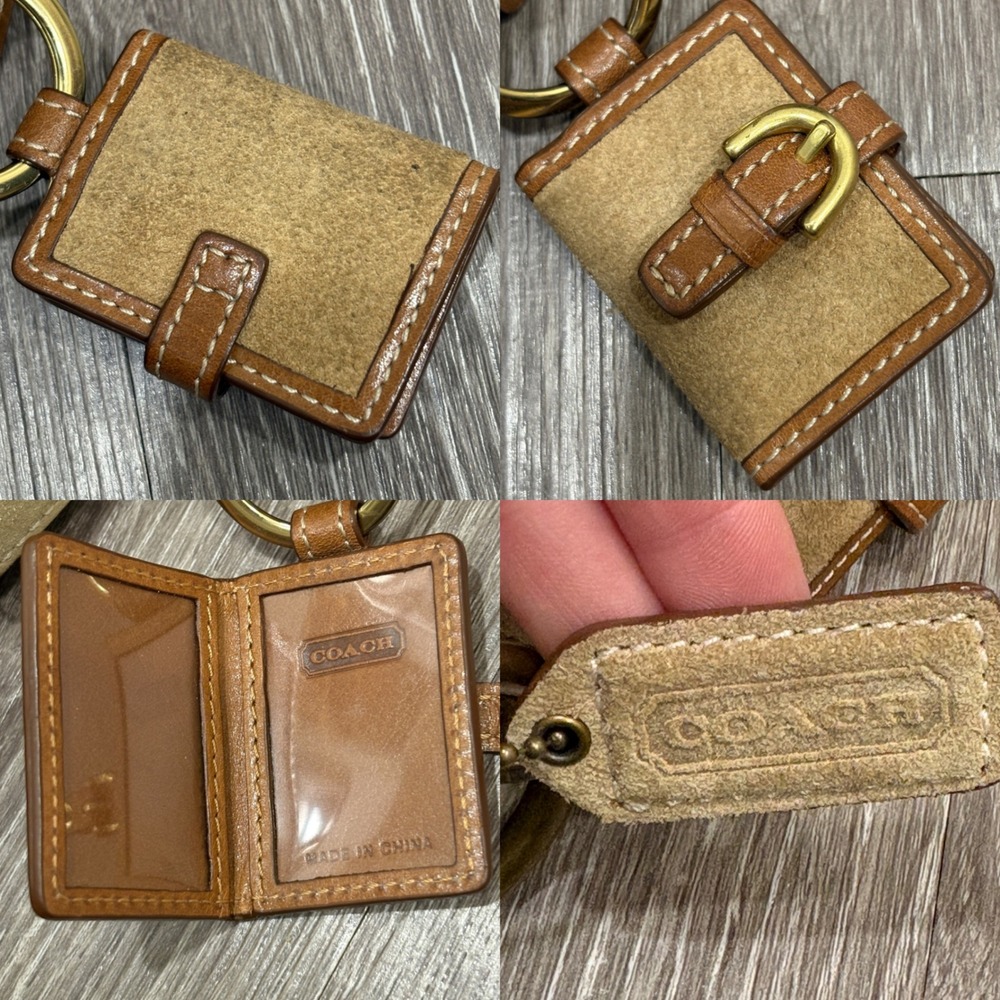 VTG 00s Coach Soho Tan Suede Leather Flap Shoulder Bag Buckle 9692 Sufflette Y2K - Picture 11 of 13